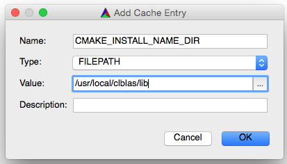 Add Cache Entry window