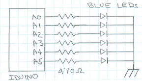 Blue LED circuits