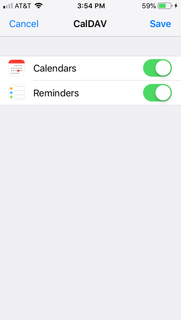 Calendar and Reminder switches